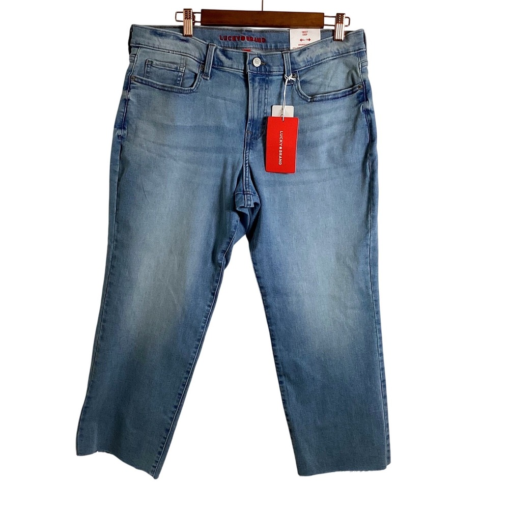 Lucky Brand Sweet Crop Jeans Mid Rise Advanced Stretch Light Wash‎ 14/32 NWT